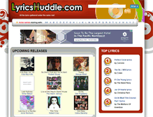 Tablet Screenshot of lyricshuddle.com